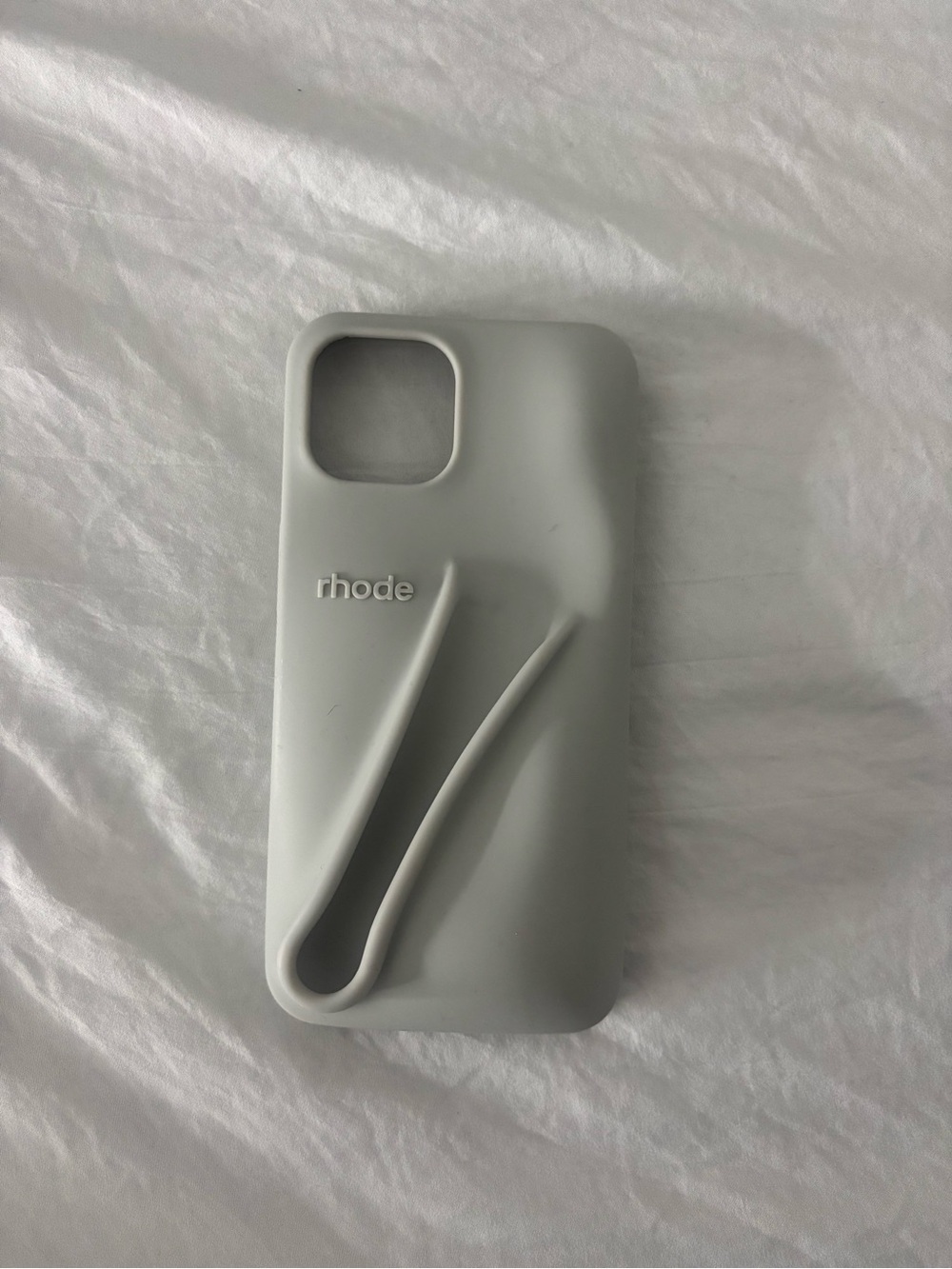 RHODE Silicone iPhone Case with Integrated Grip - Light Gray